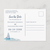 Nautical Sla de datumfoto op Aankondigingskaart (Achterkant)