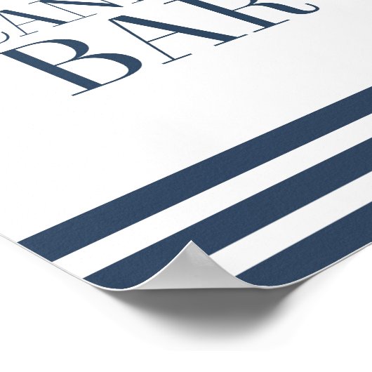 Nautical Snoep Bar Wedding Sign Poster (Hoek)