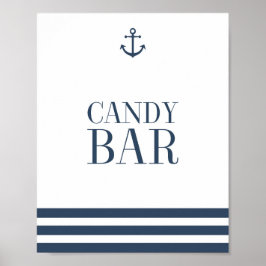 Nautical Snoep Bar Wedding Sign Poster
