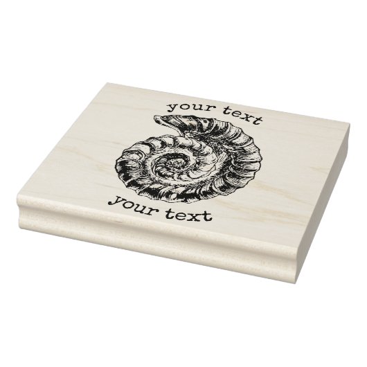  Nautical Spiral Zee Shell met de Tekst van de Dou Rubberstempel (Stempel)