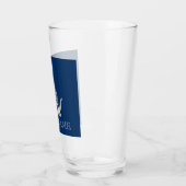 Nautical Spirit Anchor Dolphin Navy Blue Glas (Links)