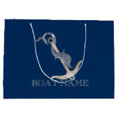 Nautical Spirit Anchor Dolphin Navy Blue Groot Cadeauzakje (Achterkant)