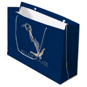 Nautical Spirit Anchor Dolphin Navy Blue Groot Cadeauzakje (Voorkant Gekanteld)
