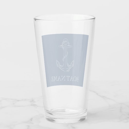 Nautical Spirit Anchor Navy Blue Glas (Achterkant)