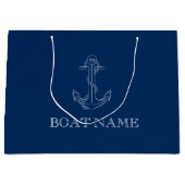 Nautical Spirit Anchor Navy Blue Groot Cadeauzakje (Voorkant)