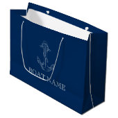 Nautical Spirit Anchor Navy Blue Groot Cadeauzakje (Voorkant Gekanteld)
