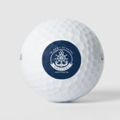 Nautical Spirit Anchor, Wiel, Navy Blue Golfballen (Voorkant)