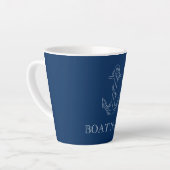 Nautical Spirit Anker Marineblauw Latte Mok (Linkerhoek)
