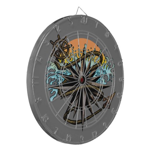 Nautical Splash Dartbord (Voorkant Links)