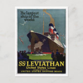  Nautical SS Leviathan Cruise Briefkaart (Voorkant)