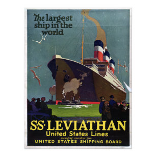  Nautical SS Leviathan Cruise Foto Afdruk