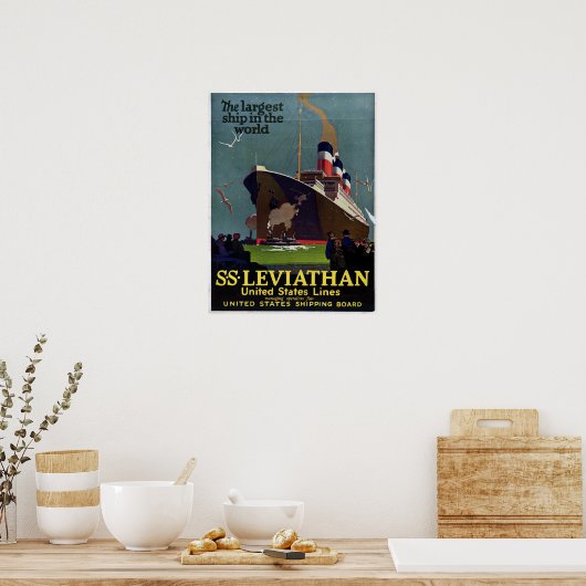 Nautical SS Leviathan Cruise Poster (Keuken)