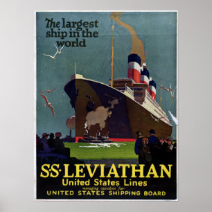  Nautical SS Leviathan Cruise Poster