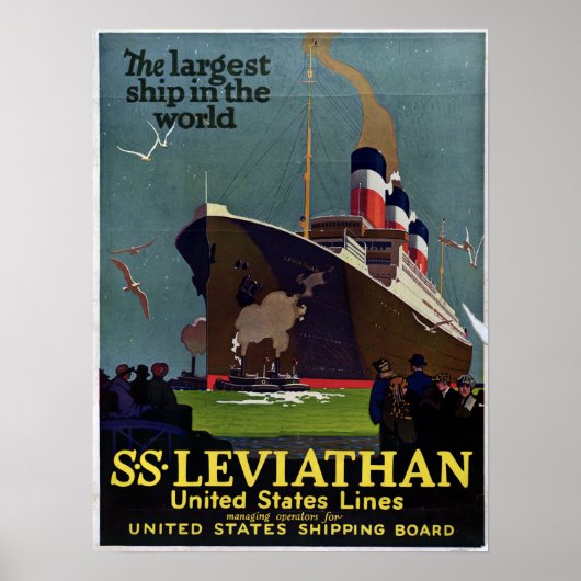 Nautical SS Leviathan Cruise Poster (Voorkant)