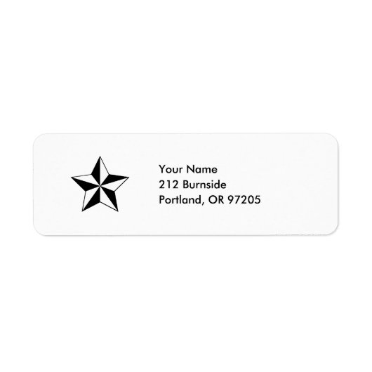 Nautical Star Label (Voorkant)