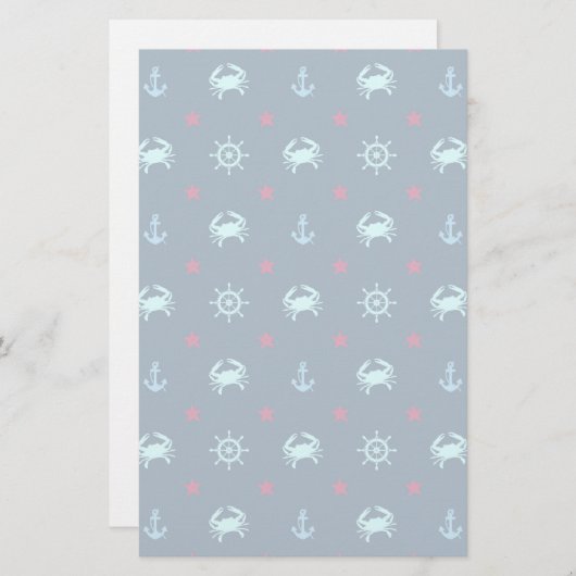 Nautical Star Pattern Briefpapier (Voorkant / Achterkant)