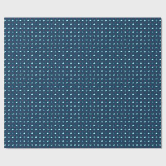 Nautical Star Pattern Cadeaupapier (Vlak)