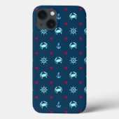 Nautical Star Pattern Case-Mate iPhone Case (Achterkant)