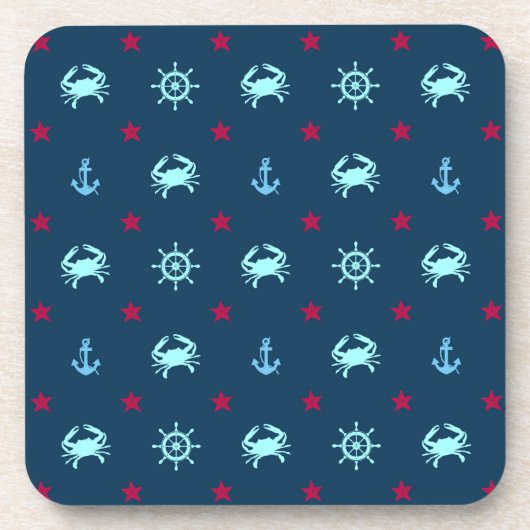 Nautical Star Pattern Drankjes Onderzetter (Voorkant)