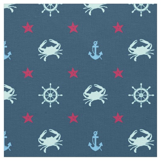 Nautical Star Pattern Stof (Close Up)