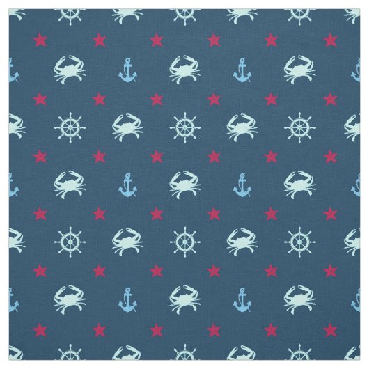 Nautical Star Pattern Stof (Swatch)