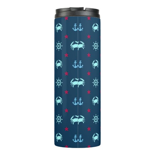 Nautical Star Pattern Thermosbeker (Achterkant)