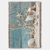 Nautical Starfish and Fisherman Net Deken (Voorkant Verticaal)