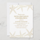Nautical Starfish Beach Volwassen 50ste verjaardag Kaart (Voorkant)