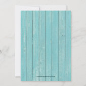 Nautical Starfish Coral on Turquoise Wood Invites (Achterkant)