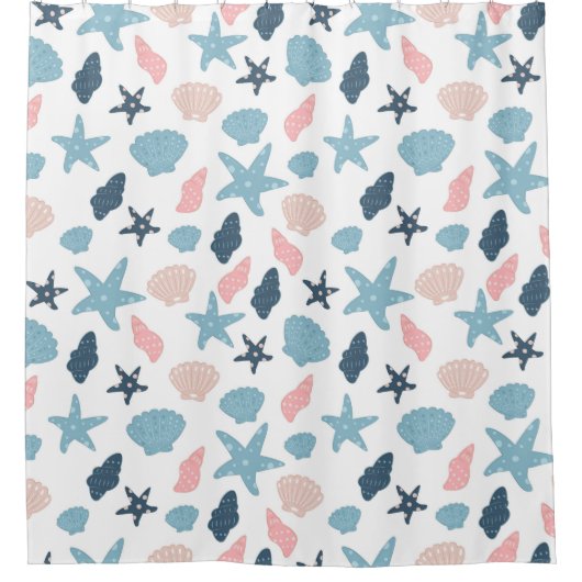 Nautical Starfish Douchegordijn (Voorkant)