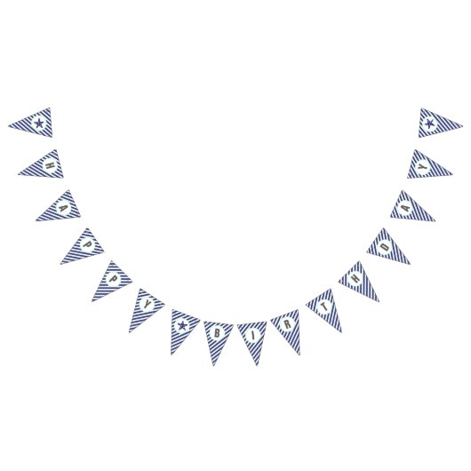 Nautical Starfish Happy Birthday Banner (Alle)