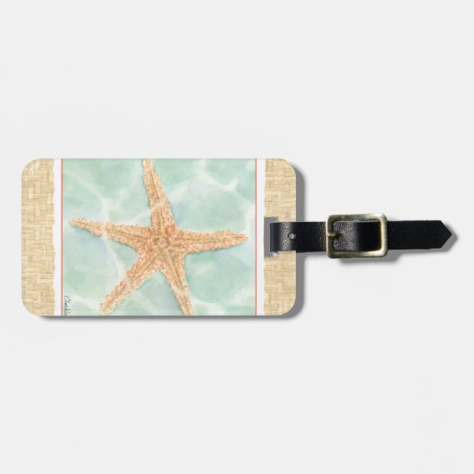 Nautical Starfish in Water Bagagelabel (Voorkant horizontaal)