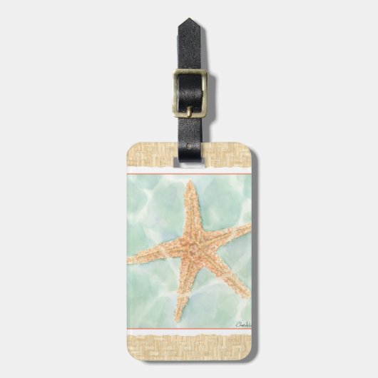 Nautical Starfish in Water Bagagelabel (Voorkant verticaal)