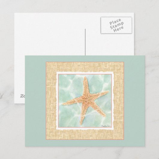 Nautical Starfish in Water Briefkaart (Voorkant / Achterkant)