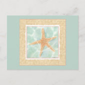 Nautical Starfish in Water Briefkaart (Voorkant)