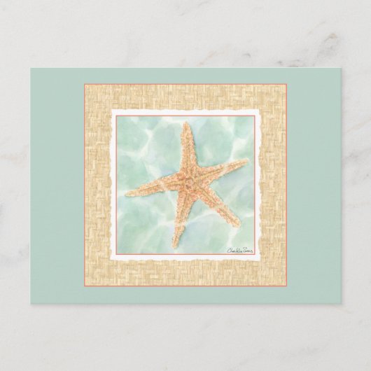 Nautical Starfish in Water Briefkaart (Voorkant)
