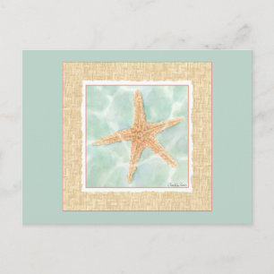 Nautical Starfish in Water Briefkaart