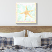 Nautical Starfish in Water Canvas Afdruk (Insitu (Slaapkamer))