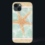 Nautical Starfish in Water Case-Mate iPhone Case<br><div class="desc">Met dit schilderij van Chariklia Zarris voel je telkens een wereld van verschil als je ernaar kijkt. Je kunt jezelf afbeeldingen op het strand om op zeester te jagen of in het zand te spelen. Het afbeelding van Zarris is perfect voor degenen die van het leven van het zee houden...</div>