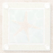 Nautical Starfish in Water Glazen Onderzetter (Achterkant)
