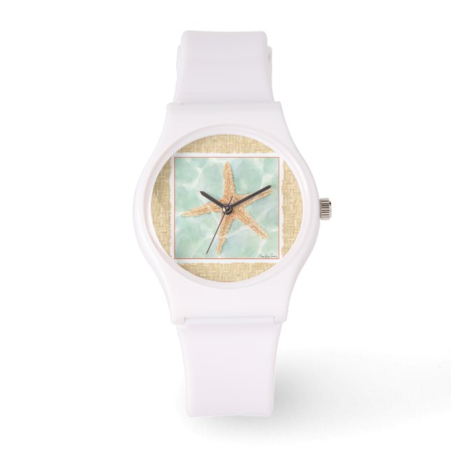 Nautical Starfish in Water Horloge (Voorkant)