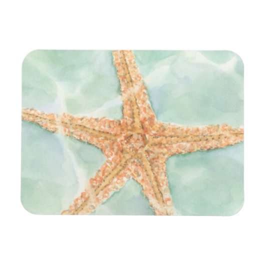 Nautical Starfish in Water Magneet (Horizontaal)