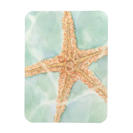 Nautical Starfish in Water Magneet (Verticaal)