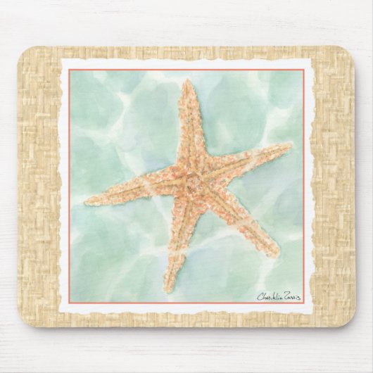 Nautical Starfish in Water Muismat (Voorkant)