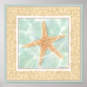 Nautical Starfish in Water Poster (Voorkant)