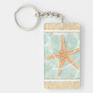 Nautical Starfish in Water Sleutelhanger