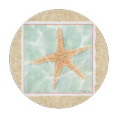 Nautical Starfish in Water Snijplank (Voorkant)