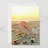 Nautical Starfish Name Beach Sunset Save the Date Kaart (Achterkant)