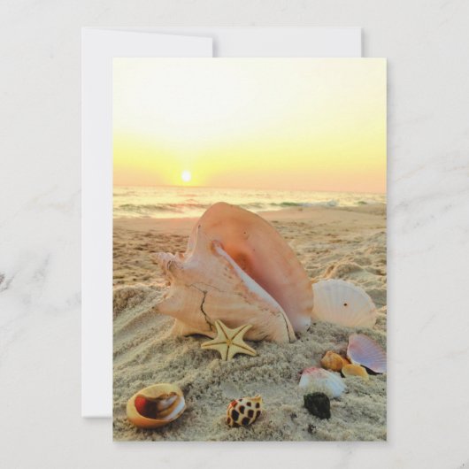 Nautical Starfish Name Beach Sunset Save the Date Kaart (Achterkant)