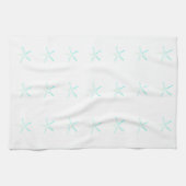 Nautical Starfish Patronen Sky Blue White Cool Theedoek (Horizontaal)